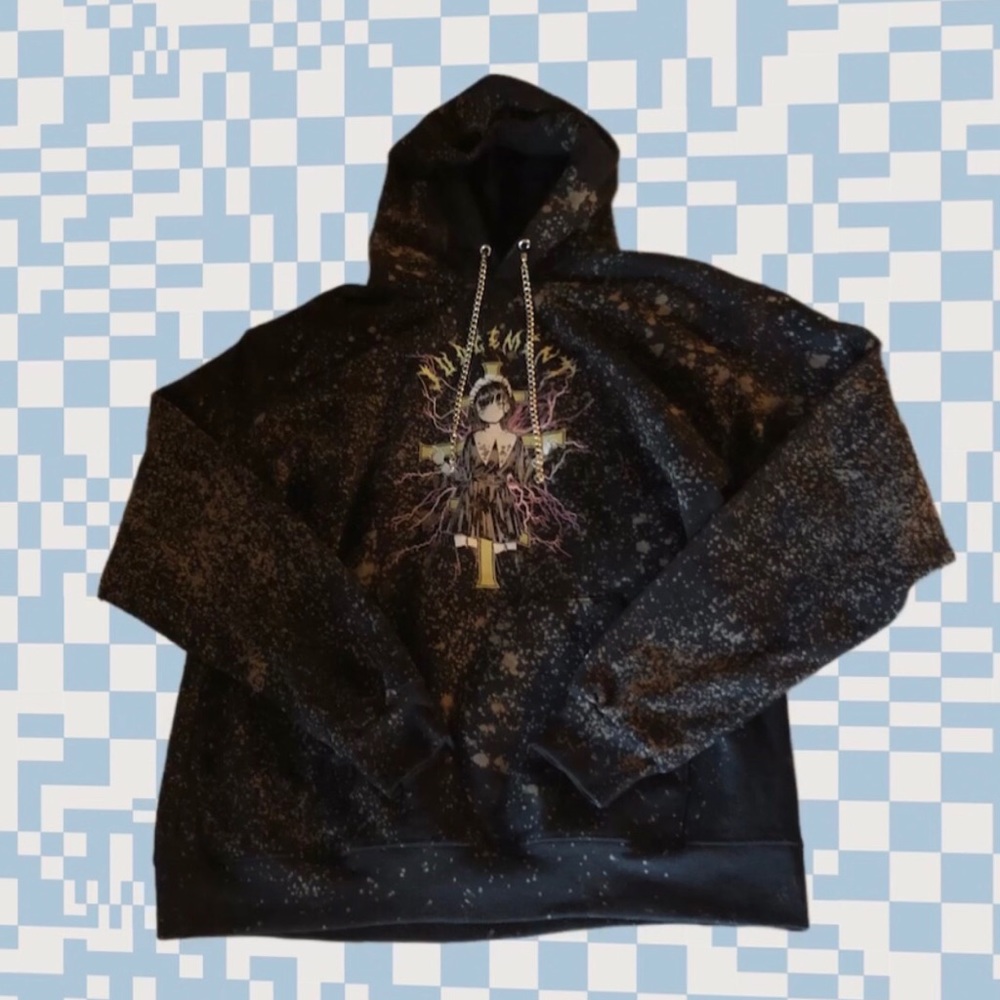 Goth Anime Girl Champion Hoodie PERSONALIZED